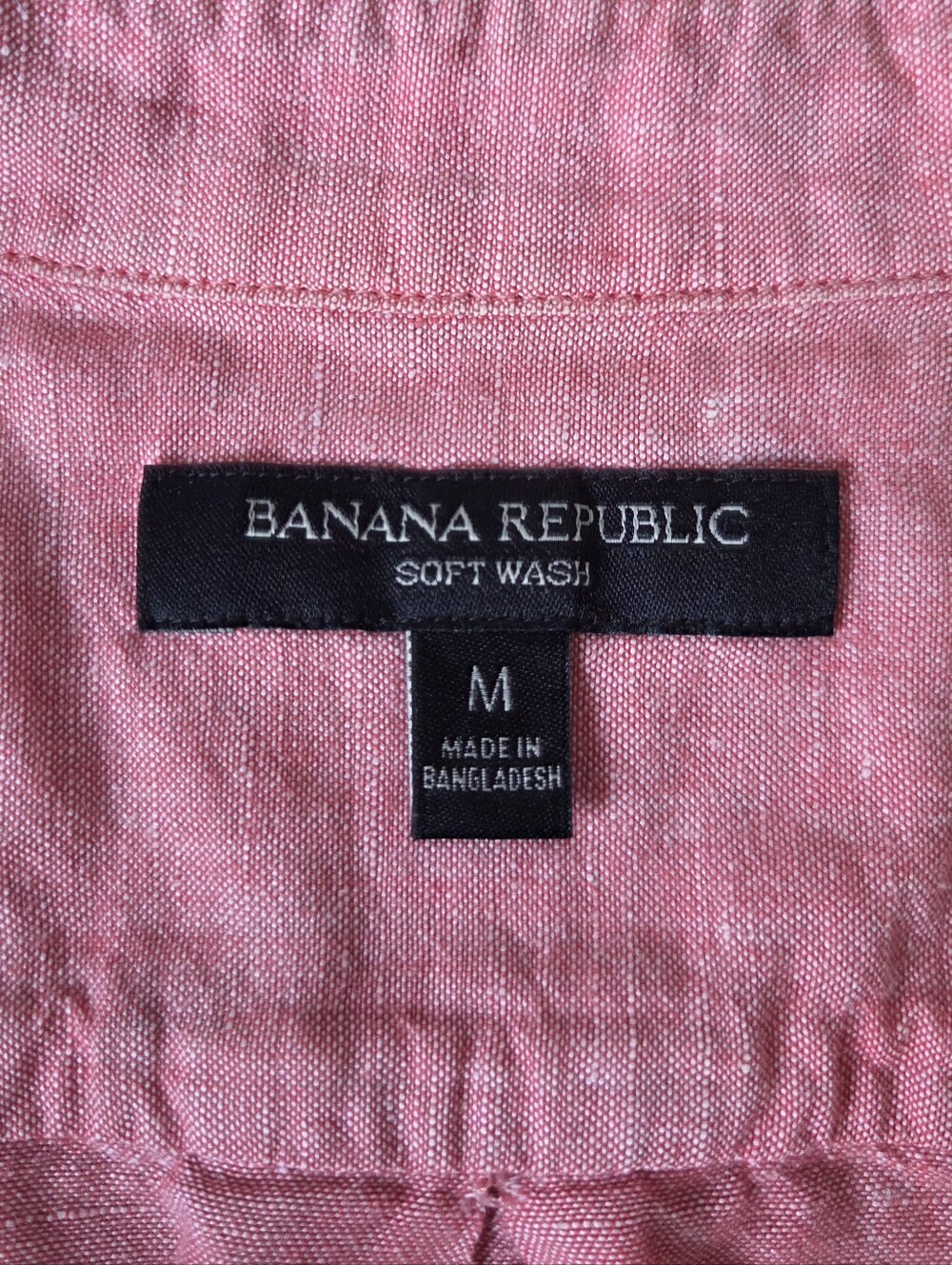 Banana Republic Soft Wash Coral Linen Cotton Button Up Shirt Womens Size Medium - Picture 5 of 6